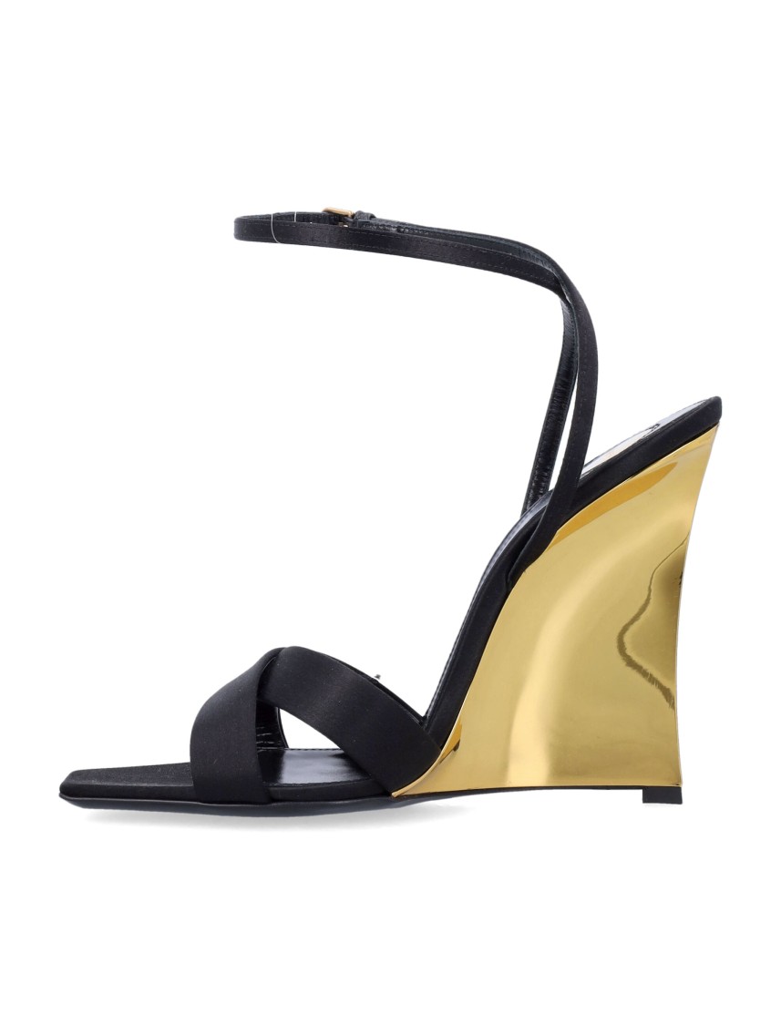 Shop Saint Laurent Lucienne Sandal Wedges