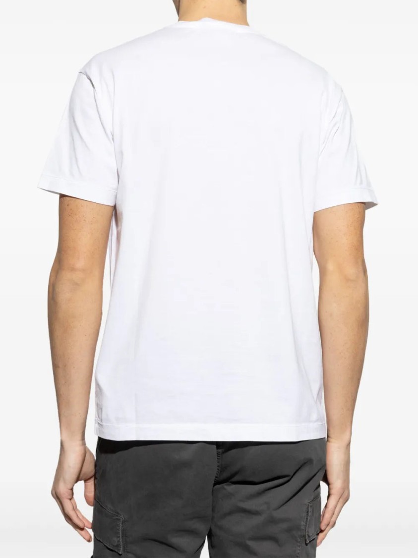 Shop Stone Island Cotton Jersey T-shirt In White