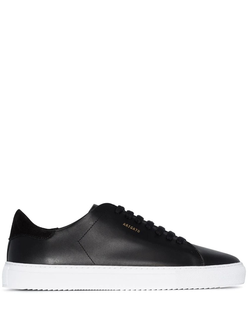 Axel Arigato Clean 90 Smooth Leather Sneakers In Black