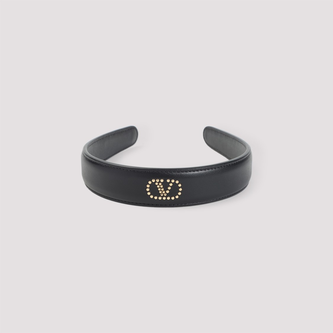Valentino Garavani Leather Cap With Structured Silhouette In Black