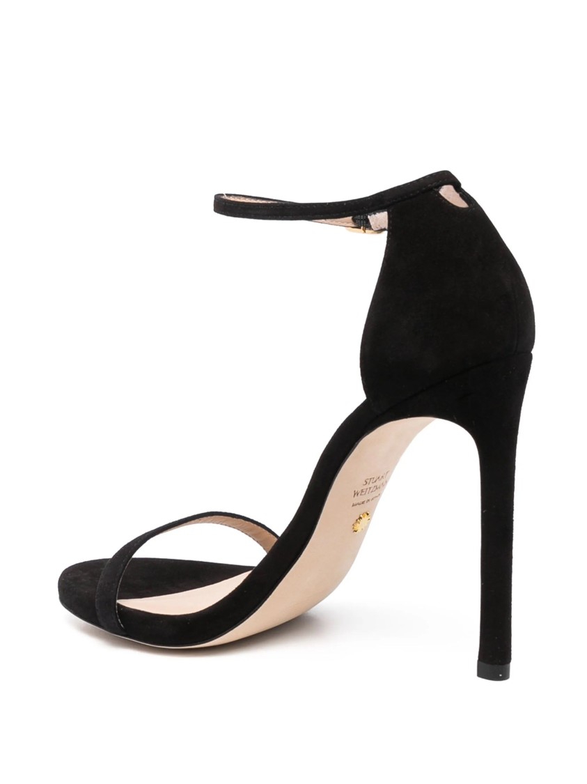 Stuart Weitzman Part-open High Heel Sandals In Black