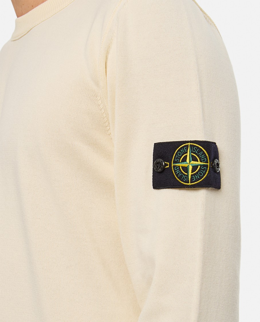 Stone Island Cotton Blend Sweater In Neutrals