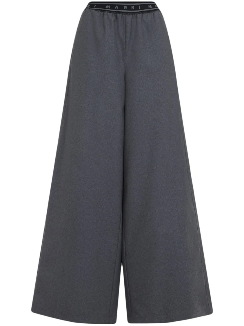 Marni Graphite Grey Virgin Wool Pants In Gray