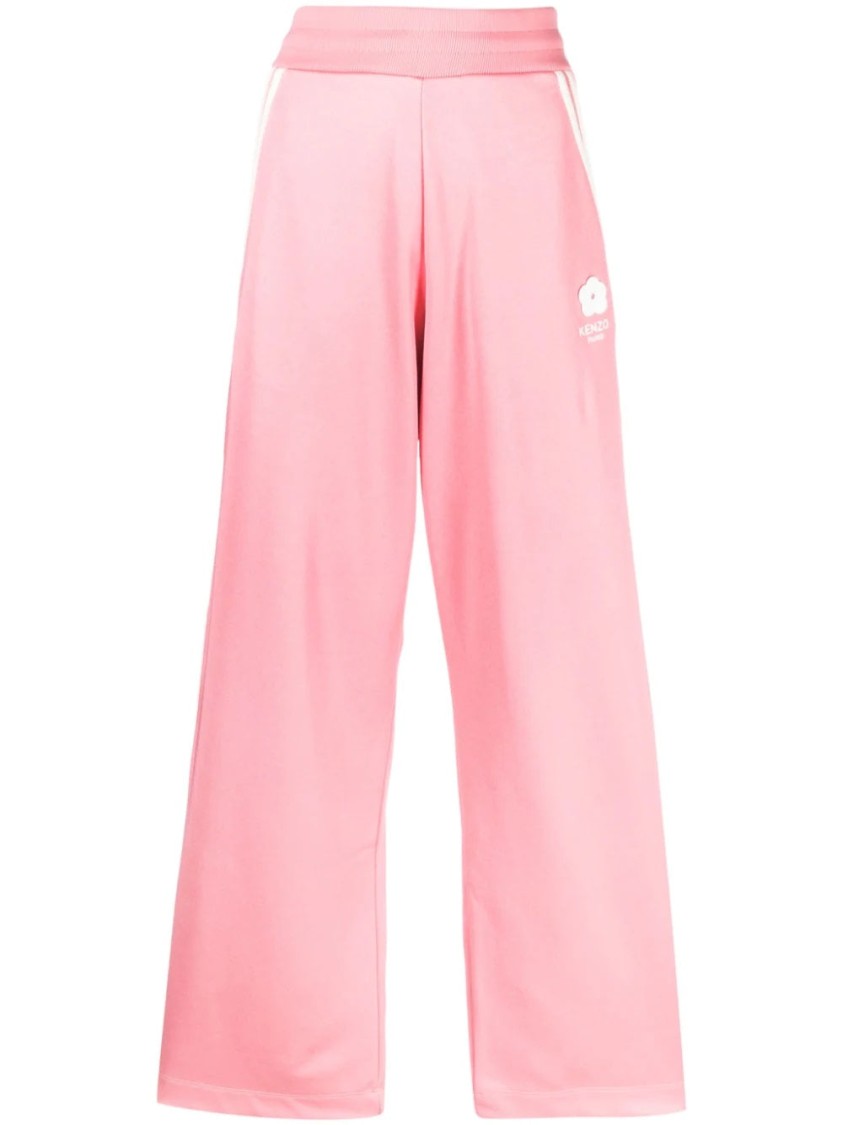 Kenzo Relaxed Fit Jog Pants With Floral Logo In Pink