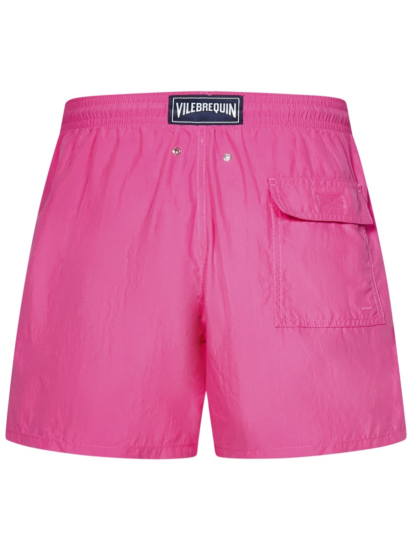 Vilebrequin Fuchsia Recycled Fabric Swimsuit With Jellyfish Embroidery In Pink