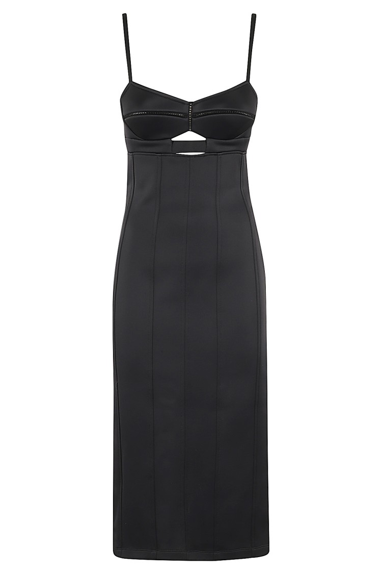 Giovanni Bedin Cut Out Midi Dress In Black