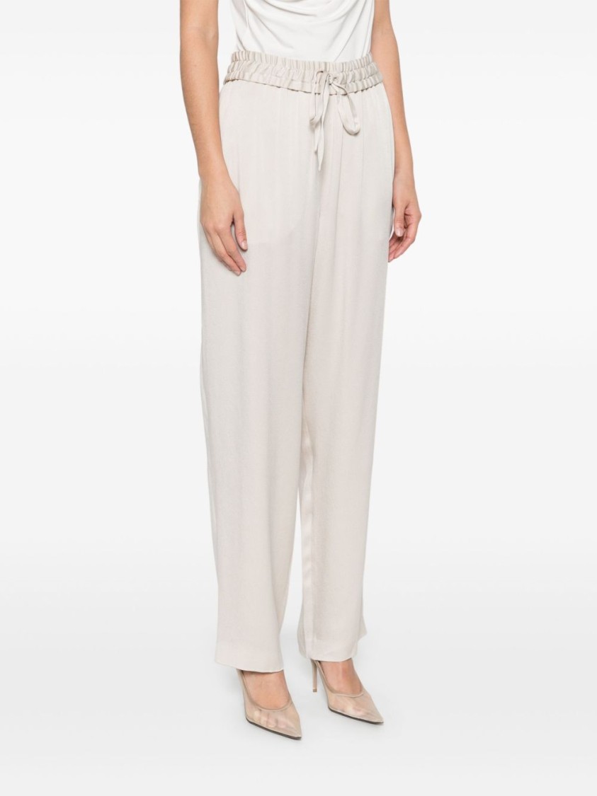 Isabel Marant Drawstring White Trousers With Relaxed Fit In White