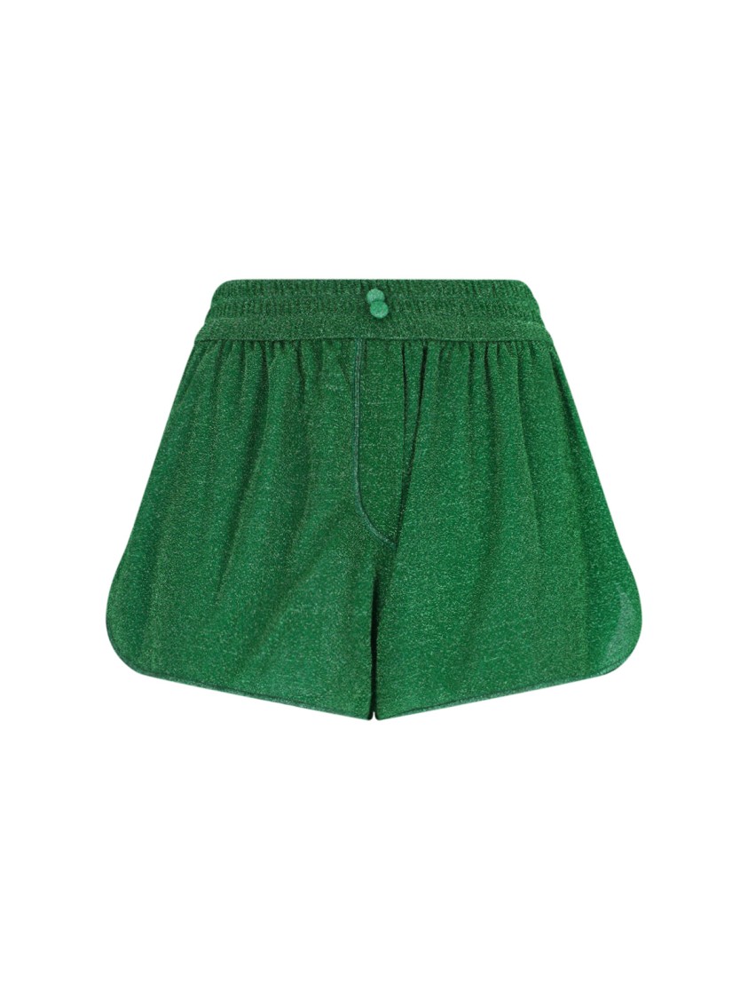 OSEREE OSÉREE SPORTY LUREX SHORTS WITH WIDE LEGS