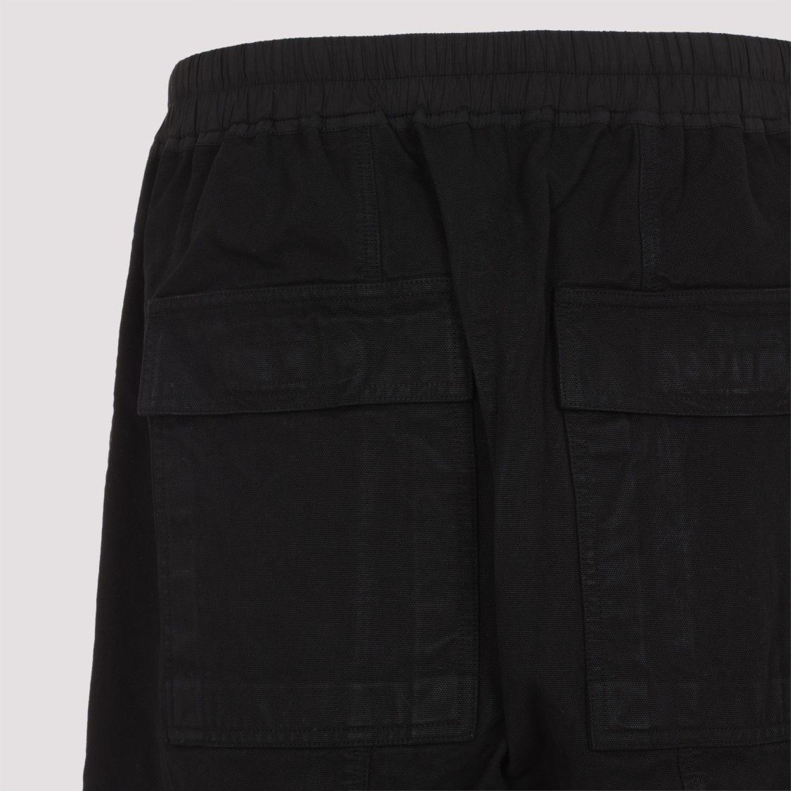 Shop Rick Owens Drkshdw Drkshdw By Rick Owens Drawstring Pods Black Cotton Shorts