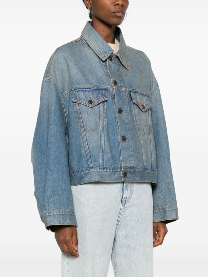 Haikure Washed Denim Jacket In Blue