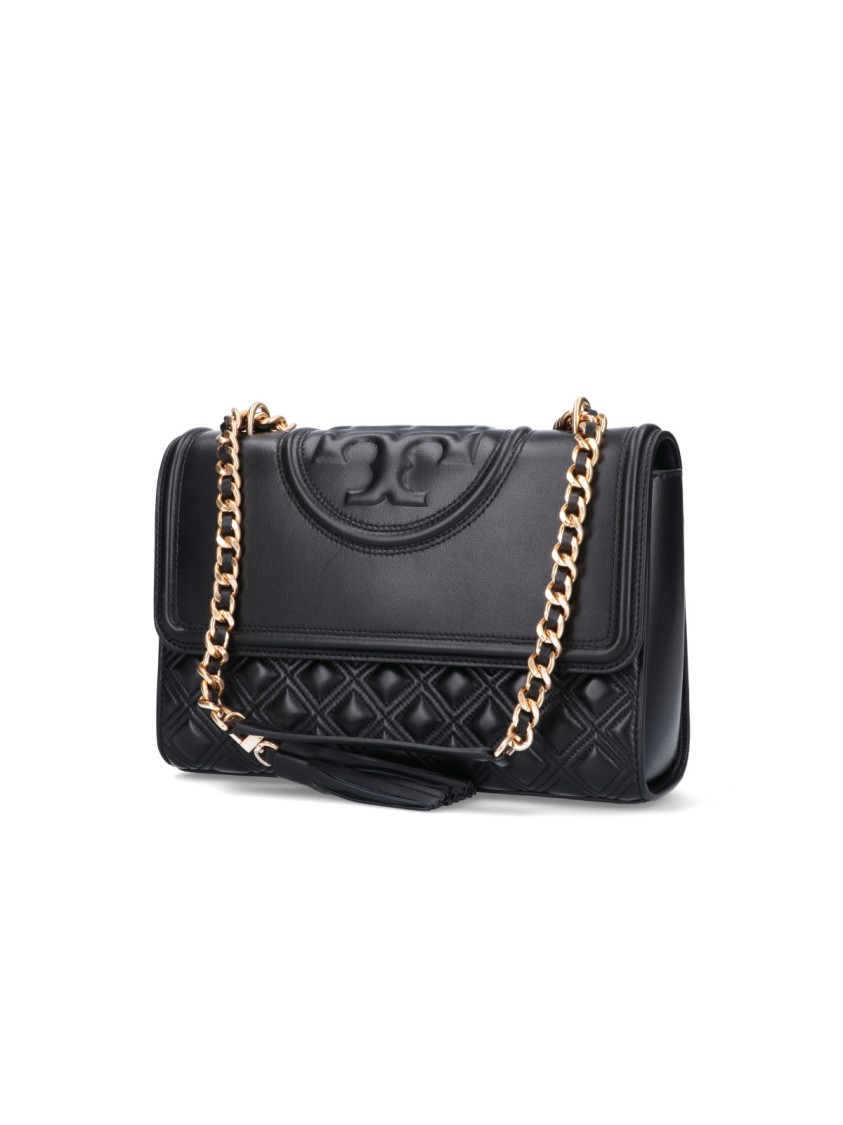Tory Burch "fleming" Convertible Crossbody Bag – Black In Black