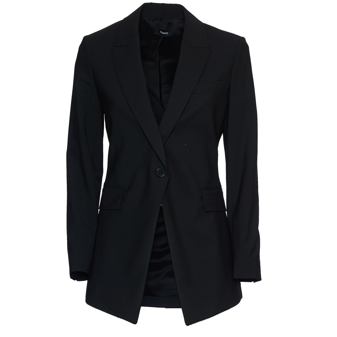 THEORY THEORY TAILORED BLACK MERINO WOOL BLAZER