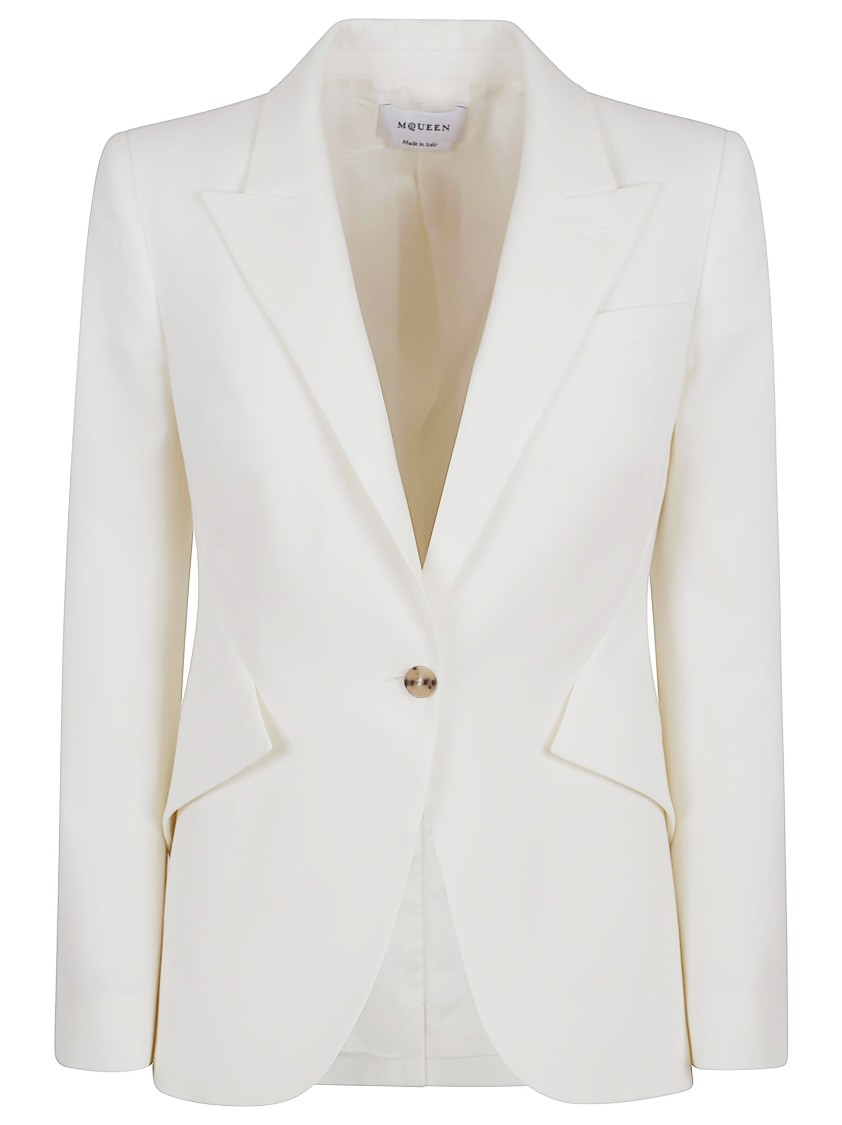Alexander Mcqueen Single-breasted Wool Gabardine Jacket