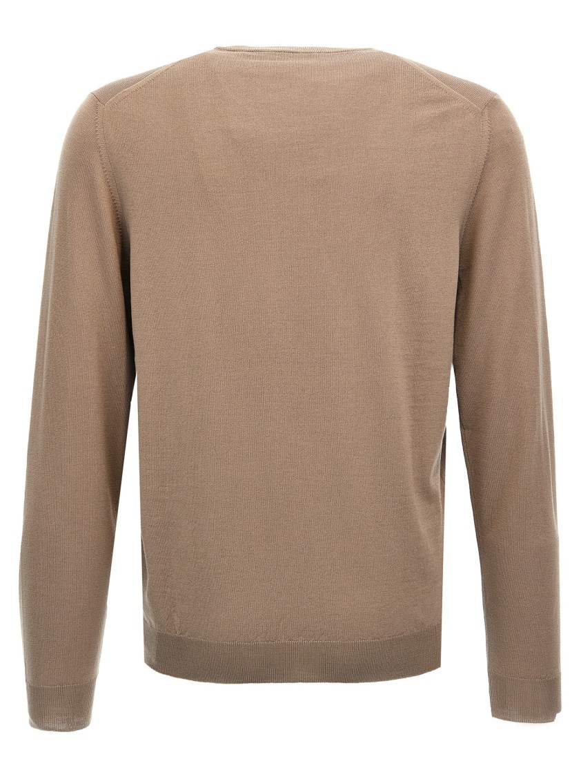 Zanone Wool Sweater In Brown