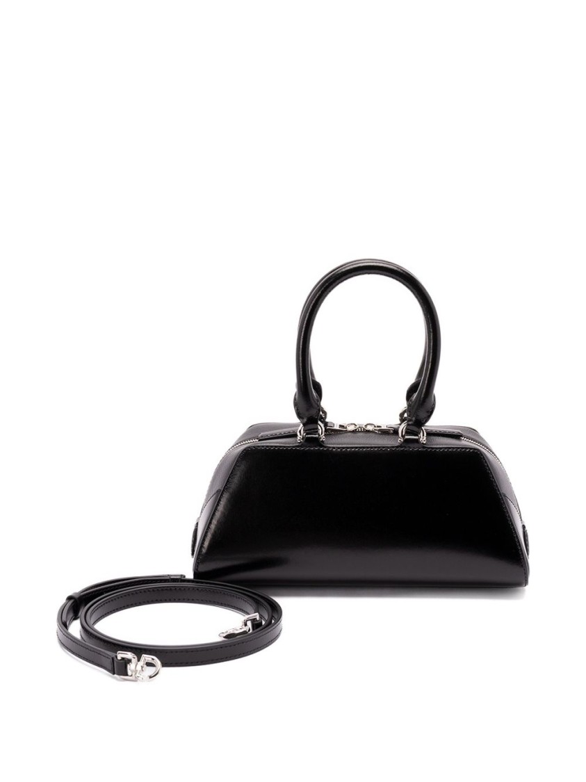 Givenchy Structured Black Handbag With Glossy Finish And Versatile Straps In Black