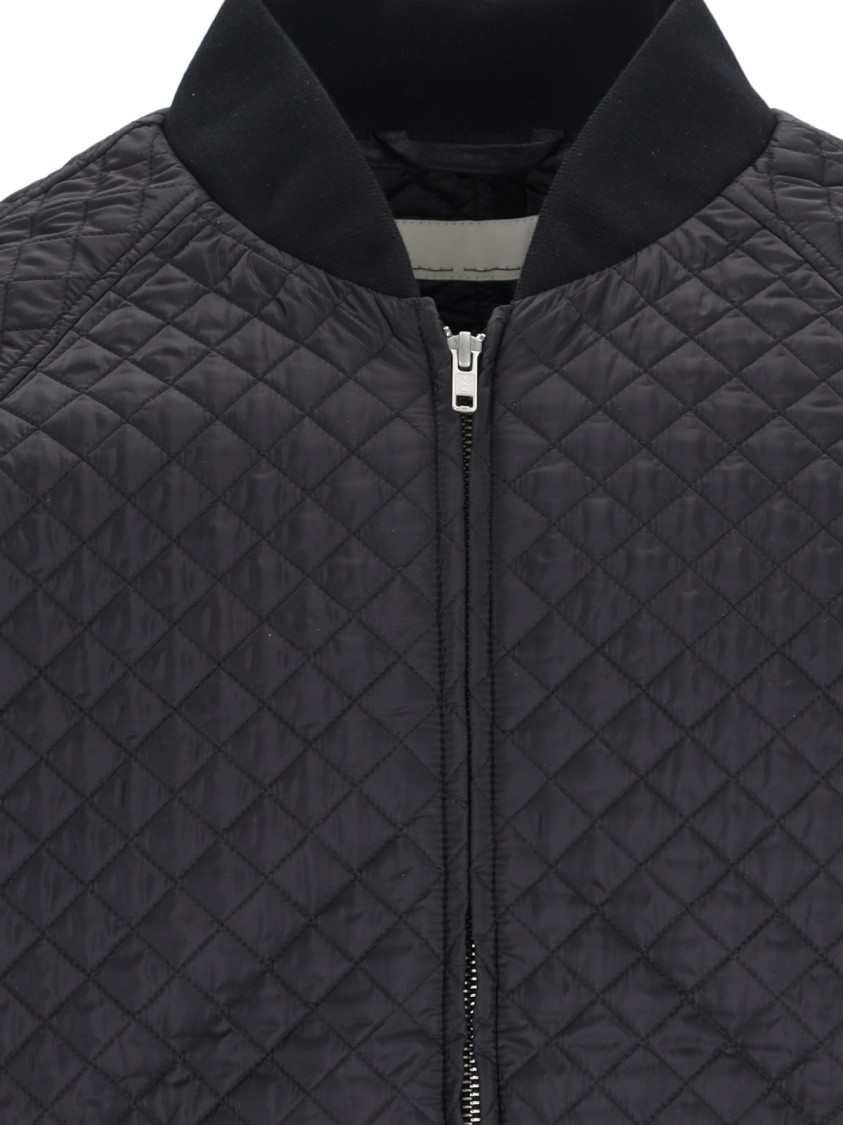 Random Identities Quilted Jacket With Ribbed Cuffs And Hem