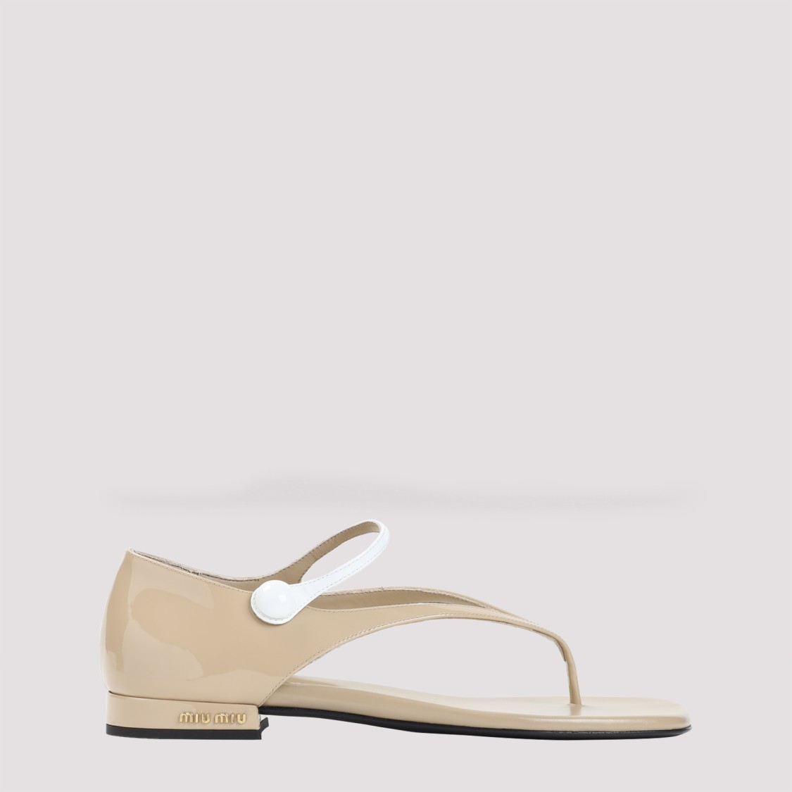 Miu Miu Beige Log Sandals