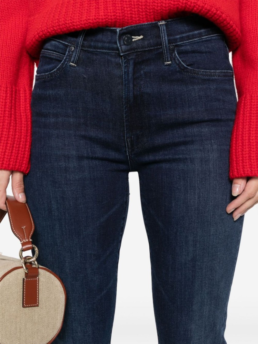 Mother The Rascal Skimp Jeans In Blue