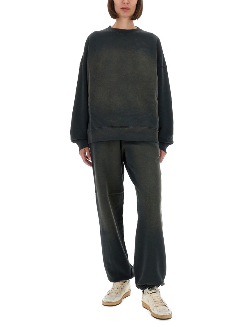 Golden Goose Gradient Effect Black Sweatshirt In Black