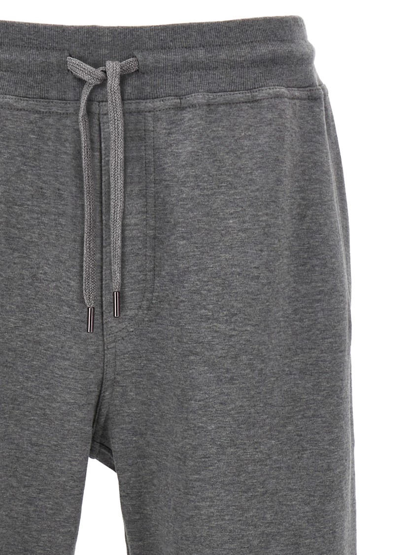 Brunello Cucinelli Cotton Blend Joggers Pants Gray In Blue
