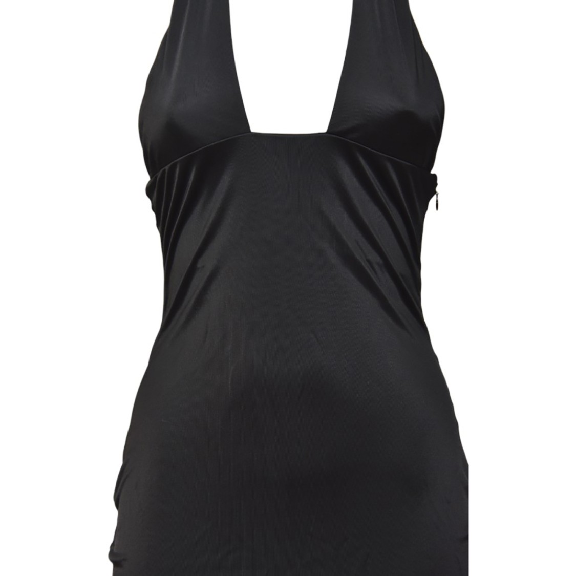Dsquared2 Black Viscose Jersey Dress With Neckline In Black