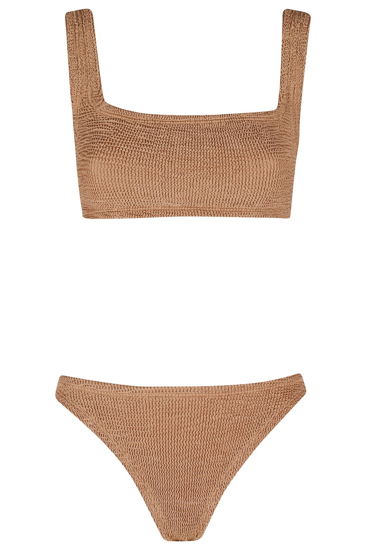Shop Hunza G Xandra Bikini - Metallic Cocoa