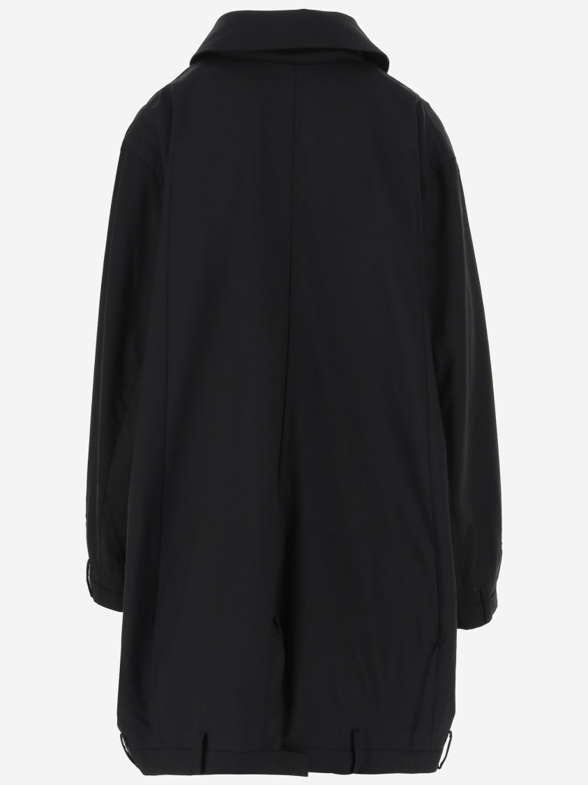 Hodakova Upside Down Pattern Stretch Wool Blend Jacket In Black