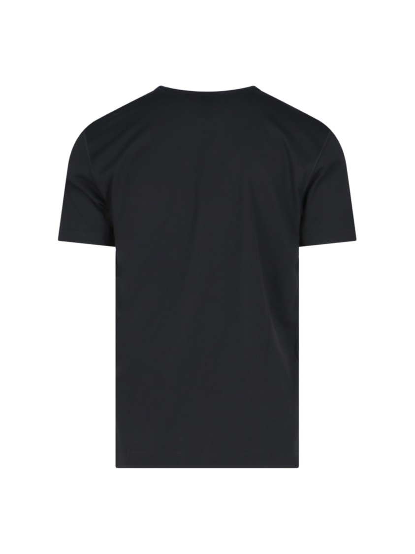 Dolce & Gabbana Cotton T-shirt With Metal Plaque Featuring Front Logo