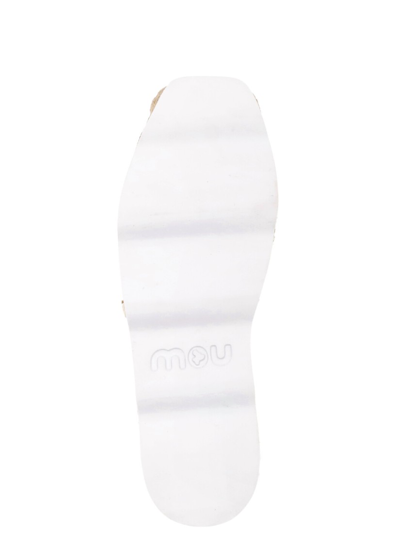 Shop Mou Gold Lurex Sandals