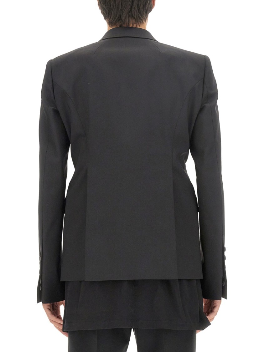 Rick Owens Single-breasted Virgin Wool Blend Blazer