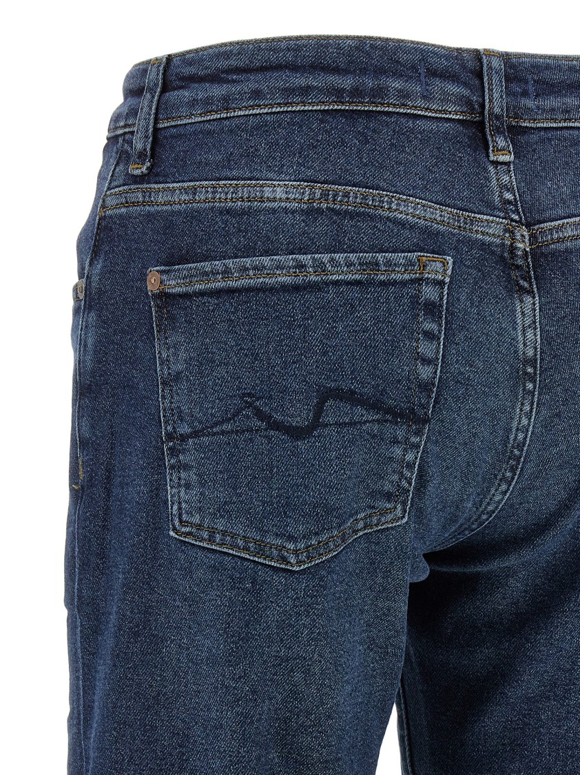 7 For All Mankind Blue Calie Jeans In Blue