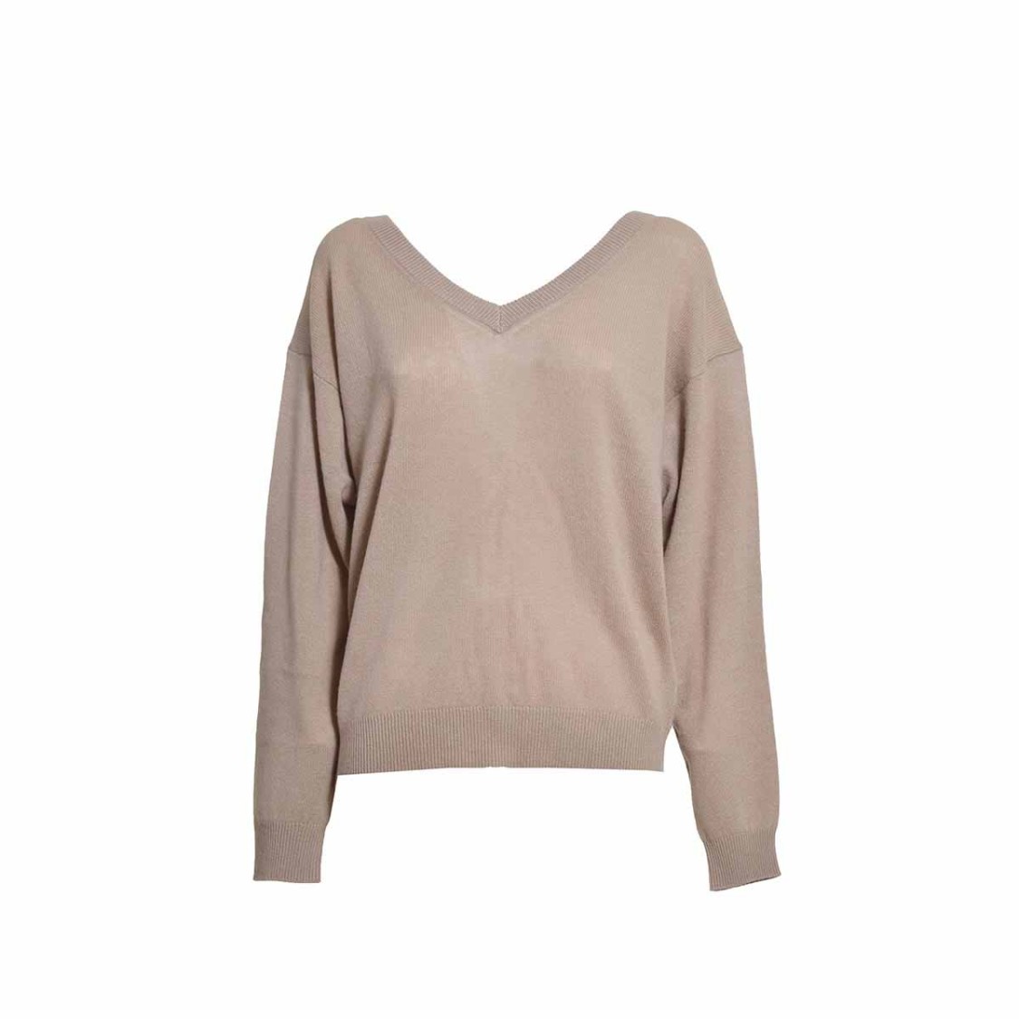 EQUIPMENT EQUIPMENT CAMEL CASHMERE V-NECK SWEATER