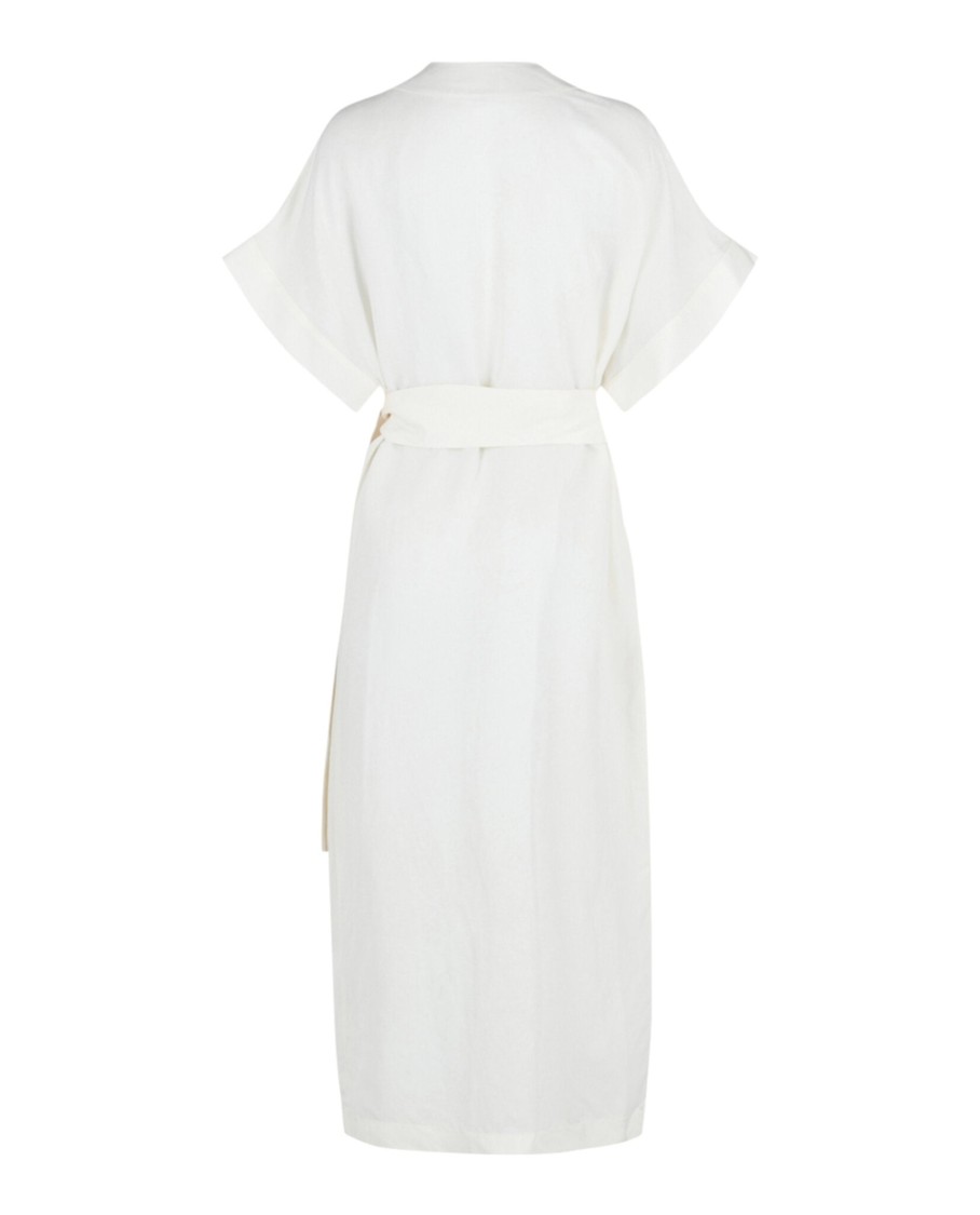 Ferragamo Short-sleeve Belted Maxi Dress
