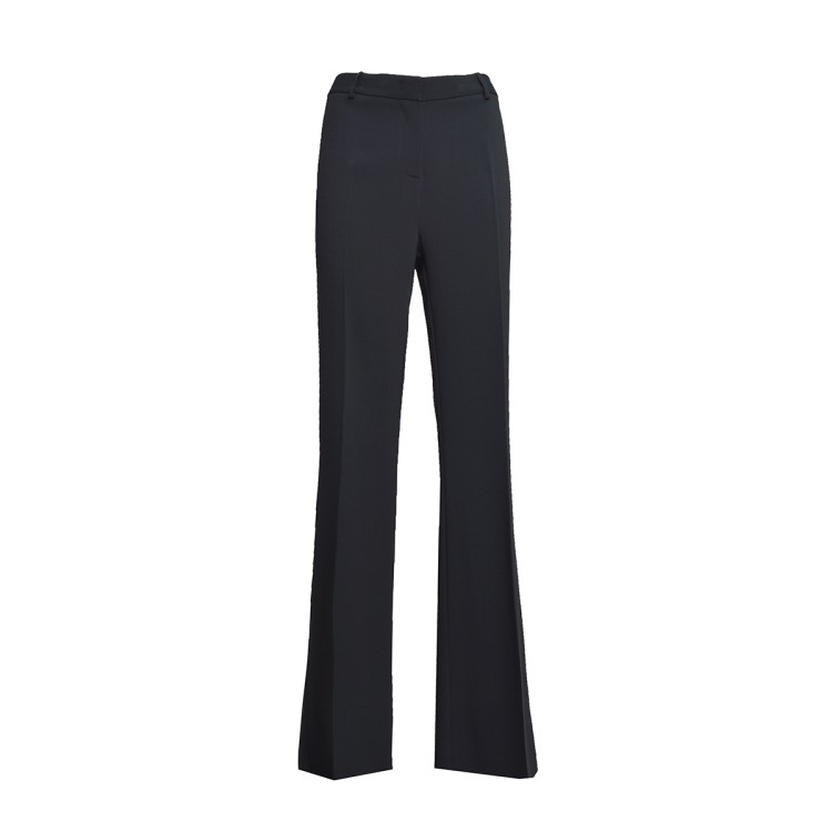 パンツ Etro Black Viscose Flared Trousers With Lame Thread Etro Black Viscose Blend Flared Trousers in Black | THE LIST