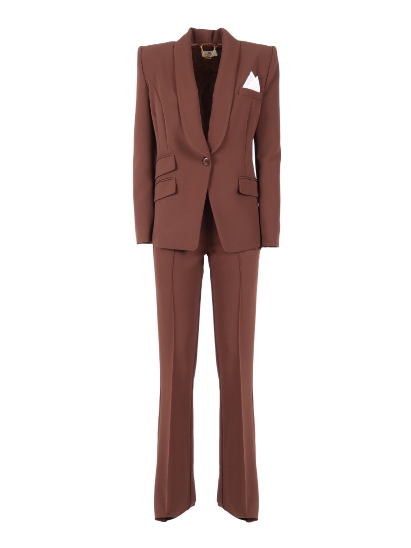 Elisabetta Franchi Structured Blazer And Flared Trousers