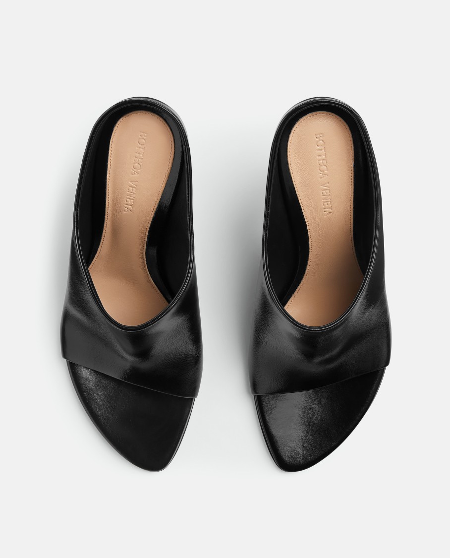 Bottega Veneta Pointed Leather Mule Sandals With 90mm Heel