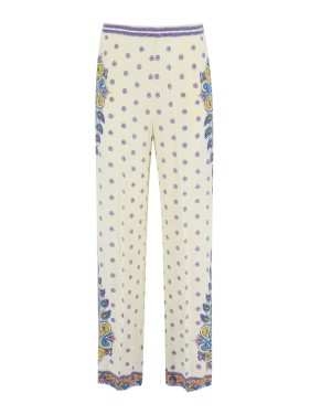 パンツ Etro Brick Virgin Wool Straight Pants With Jacquard Pattern Etro Brick Virgin Wool Pants With Jacquard Pattern | THE LIST