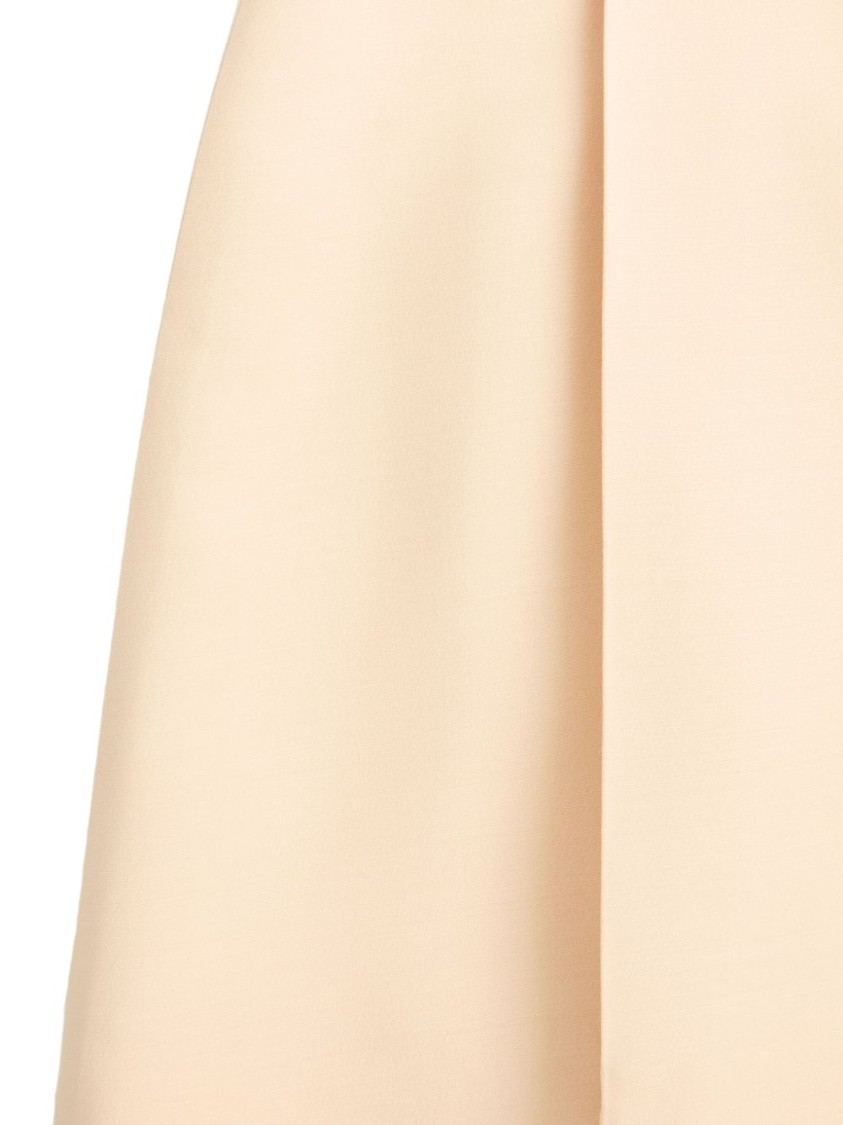 Valentino Womens Betulla Bow Pleated Wool-silk Woven Mini Skirt