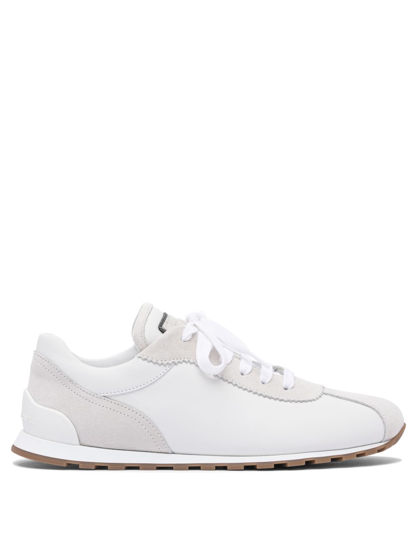 Brunello Cucinelli Slip-on Sneakers With Smooth Leather In White