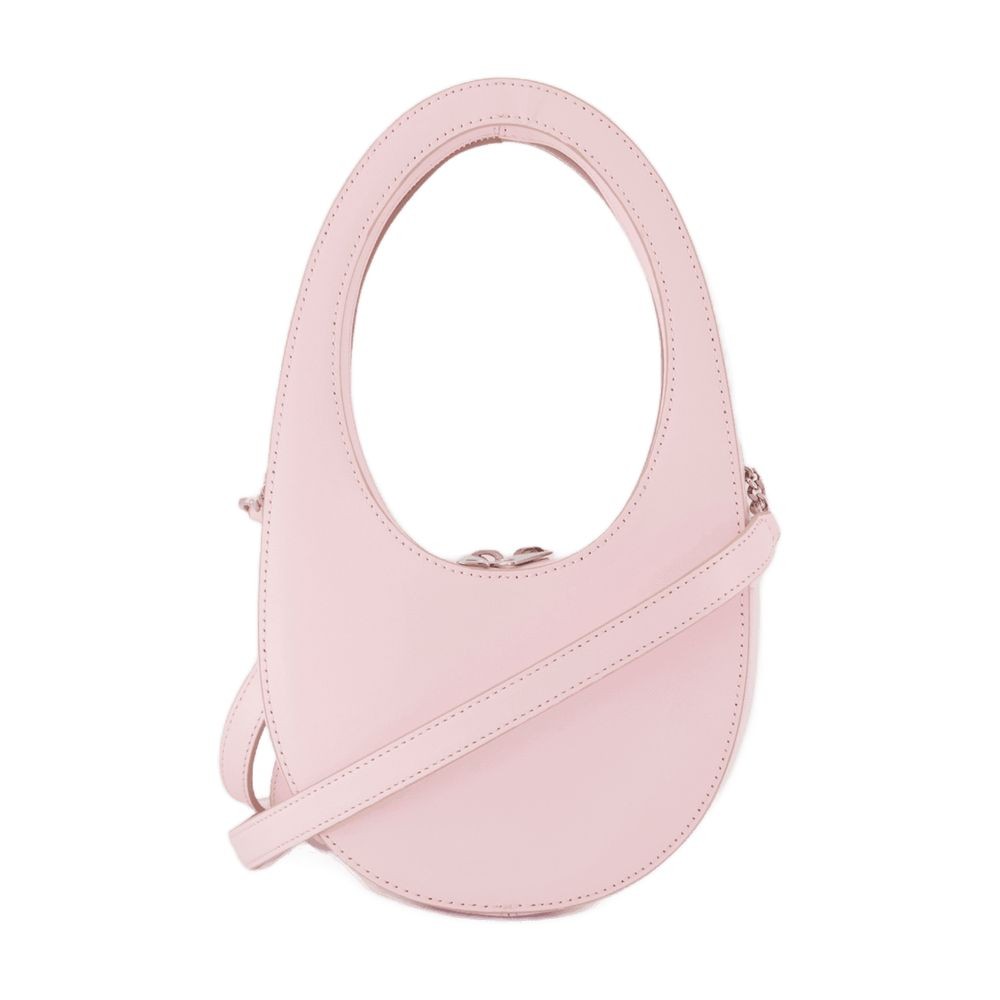 Shop Coperni Mini Swipe Crossbody - Leather - Pink In Neutrals