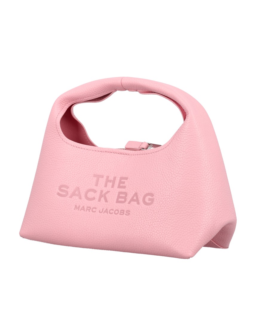 Shop Marc Jacobs Textured Leather Mini Sack Handbag In Pink