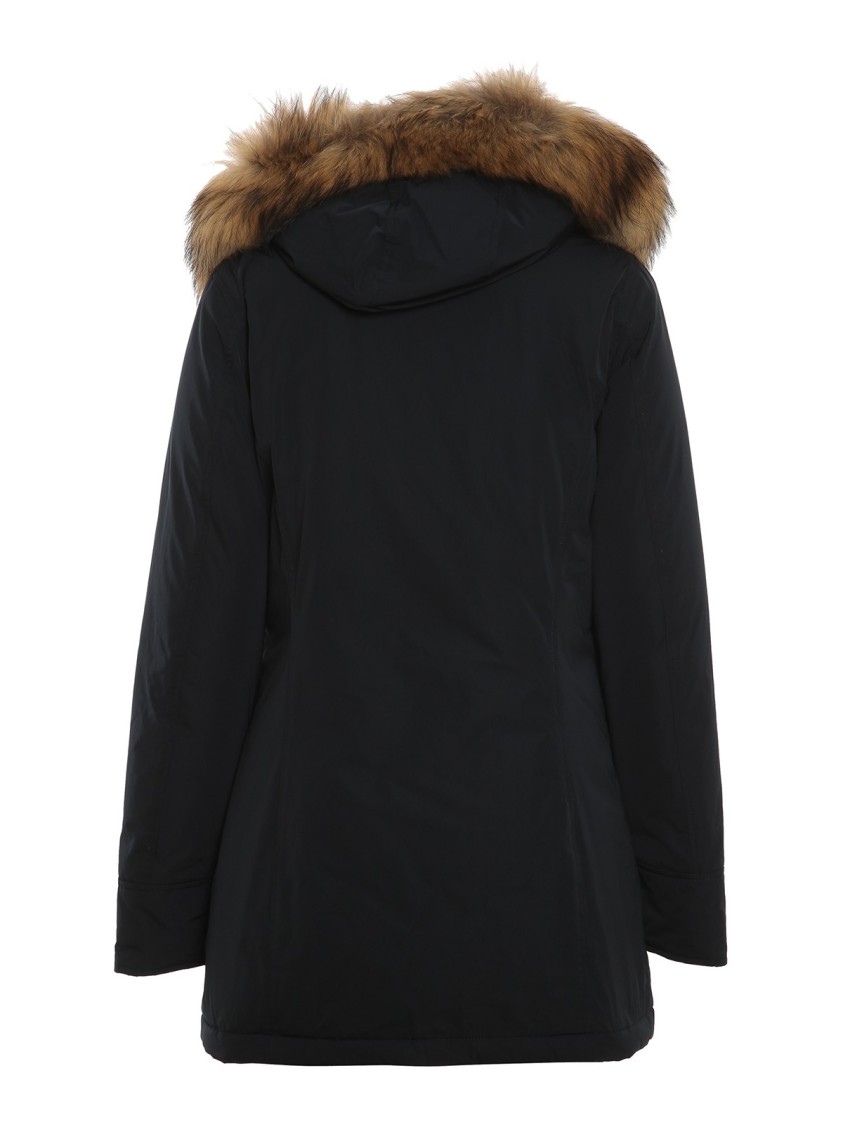 Woolrich Luxury Arctic Raccoon Parka In Black
