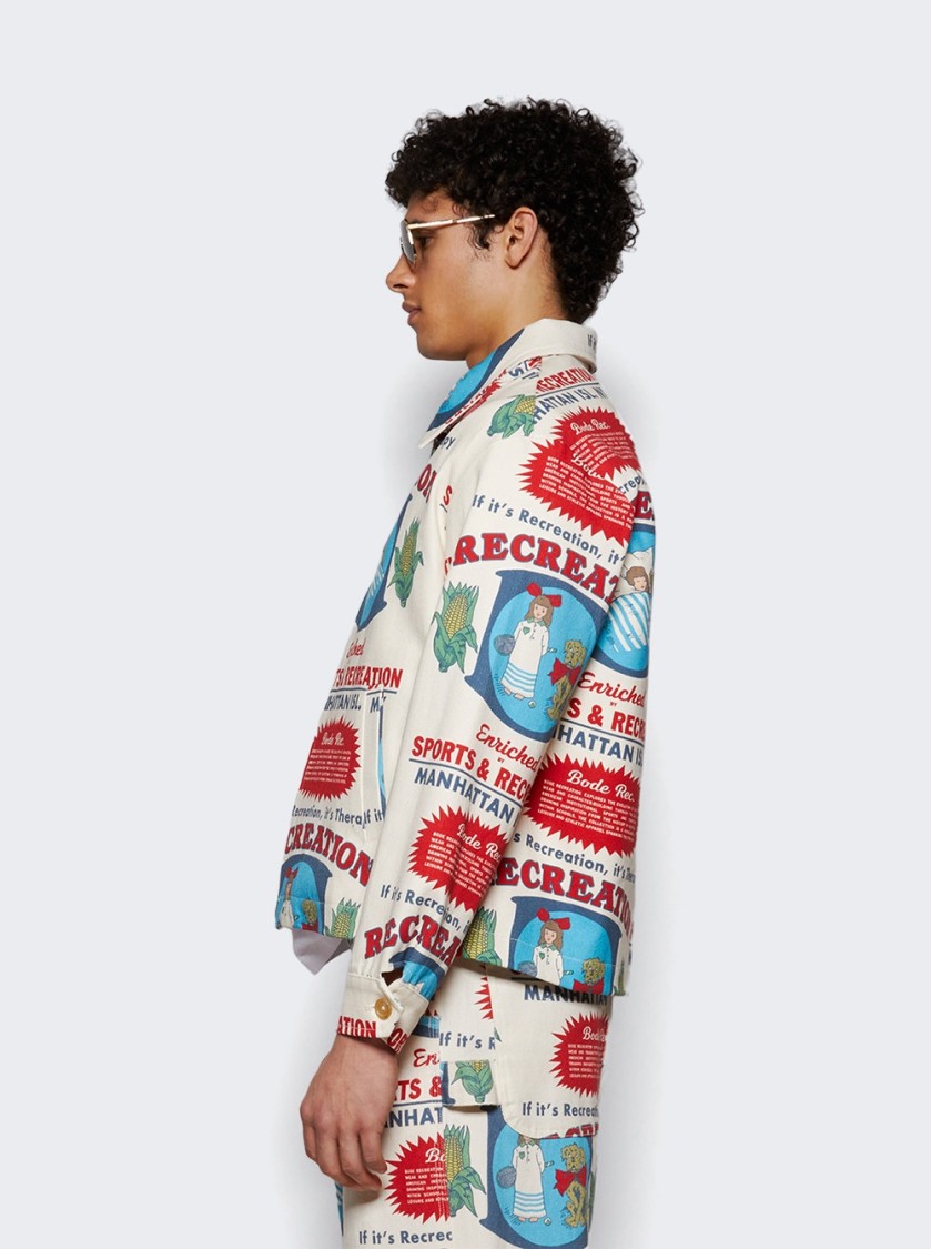 Bode Enrichment Jacket White And Multicolor In White