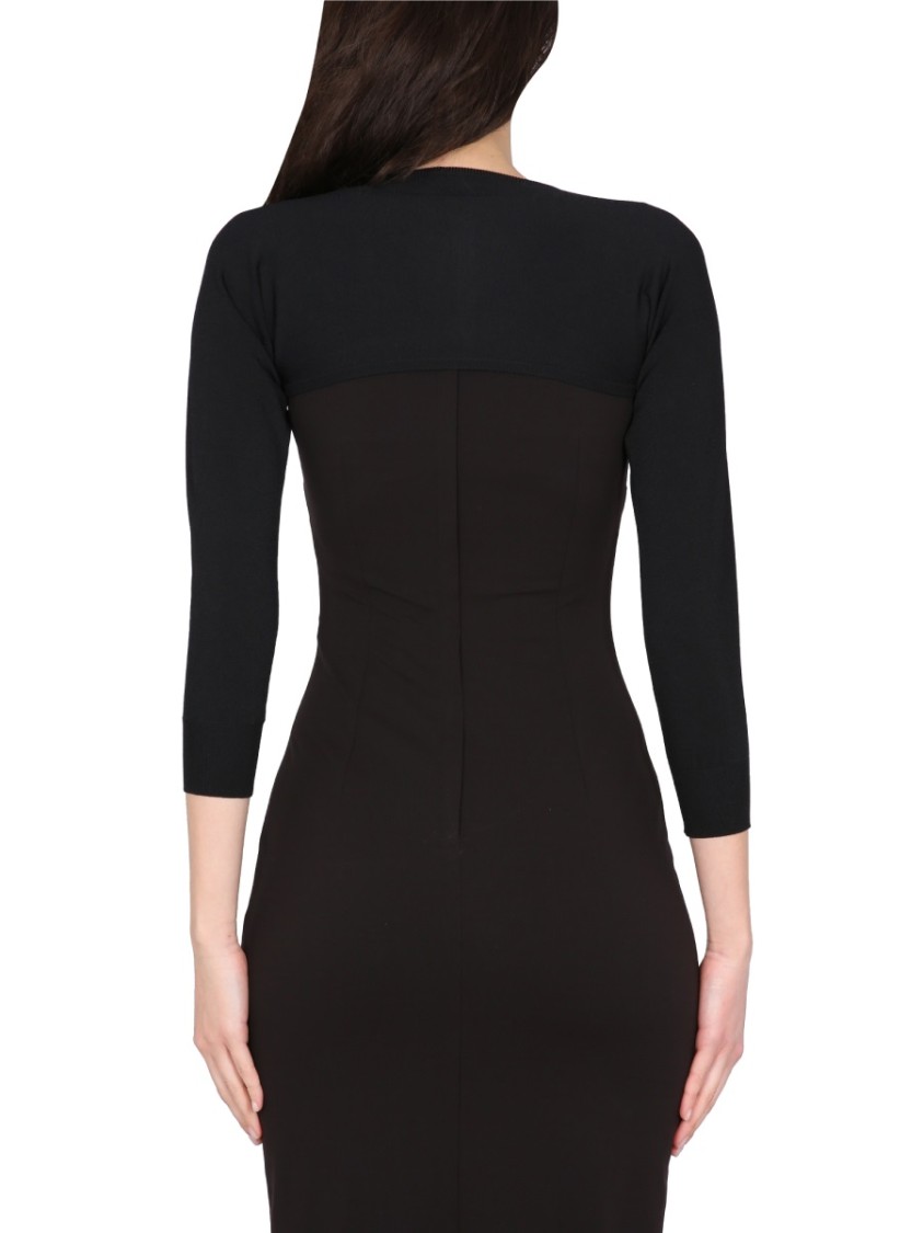 Dolce & Gabbana Kim Cardigan With Round Neckline And Button Closure For Women In Black