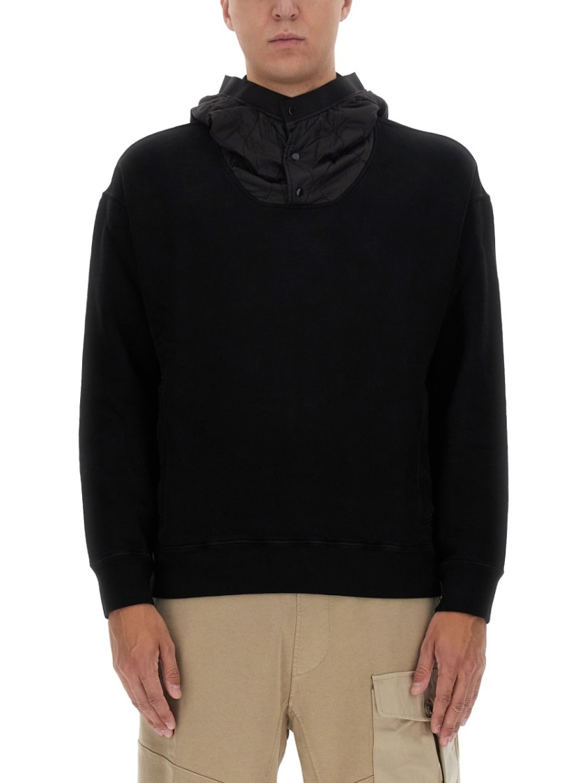 パーカー・フーディ Ten C Layered Black Hoodie Ten C Layered Black Hoodie in Black | THE LIST