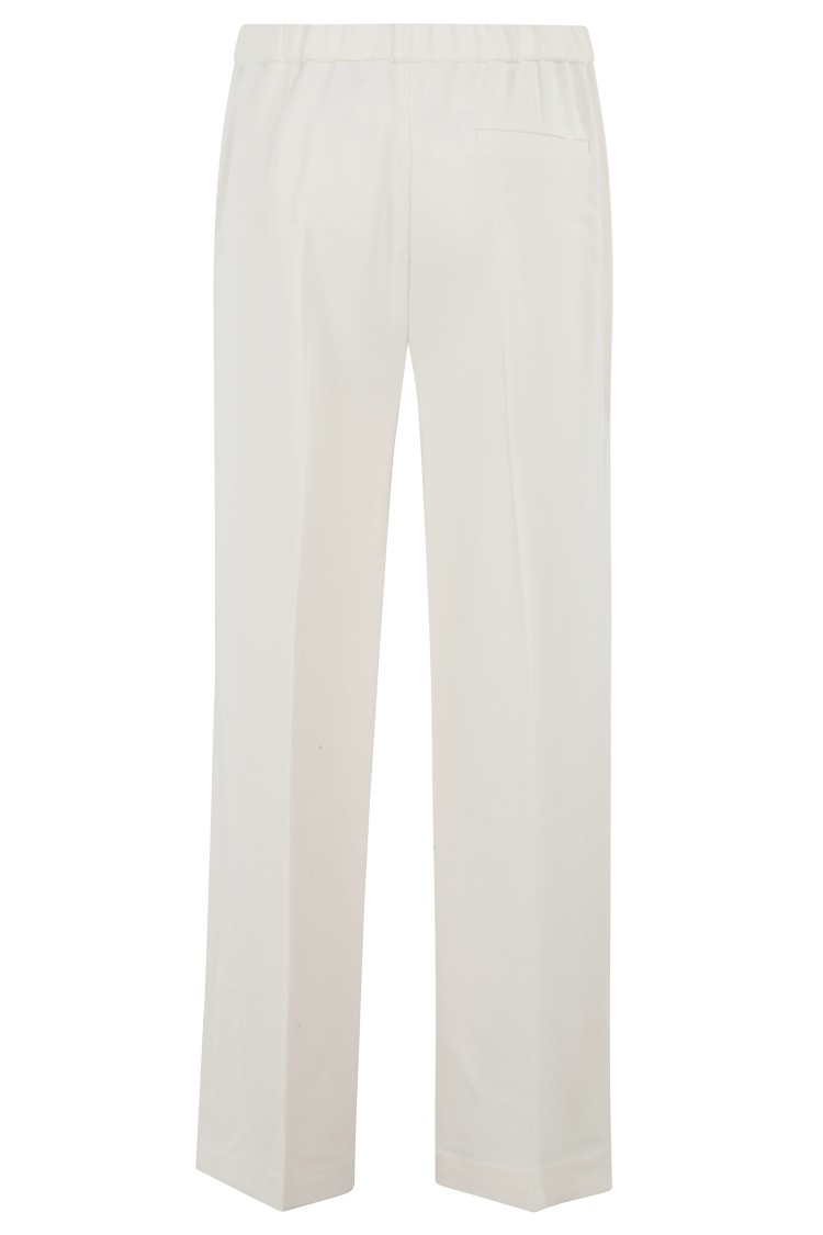 Theory Wide Pull On Admir Trousers In White