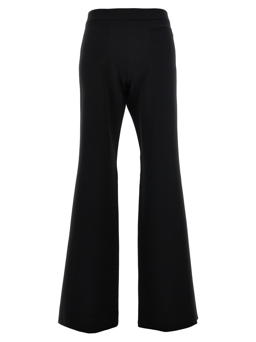 Moschino Flared Leg Crepe Pants With Hook