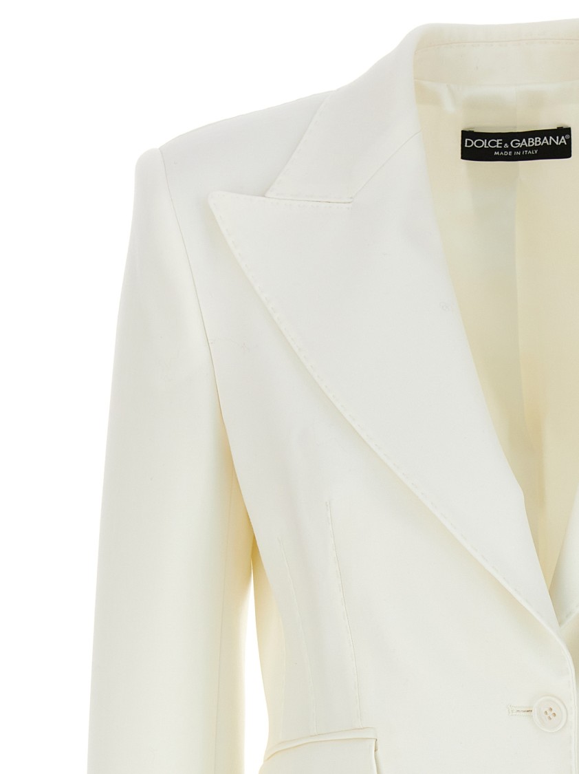 Dolce & Gabbana Turlington Blazer With Peak Lapels In White