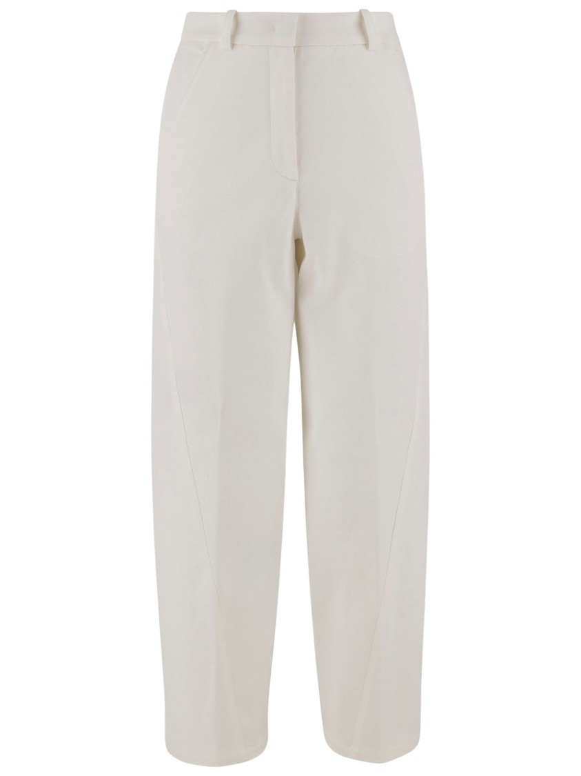 Shop Ql2 Stretch Cotton Pants In Grey