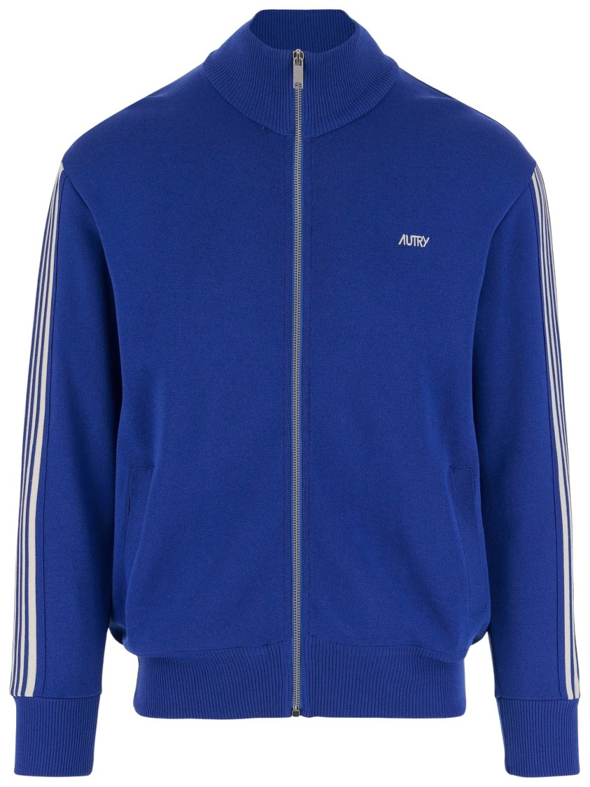 Shop Autry Viscose Blend Sweatshirt With Logo In Blue